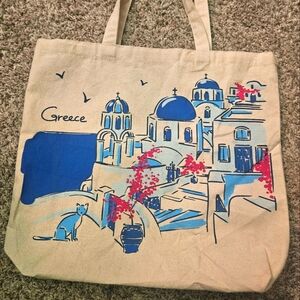 SANTORINI CANVAS Tote bag made in Greece